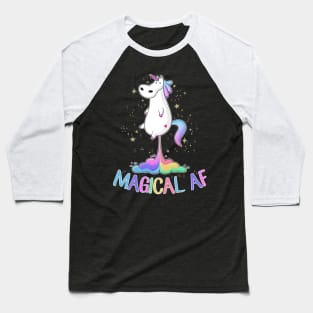 Unicorn Magical AF Baseball T-Shirt